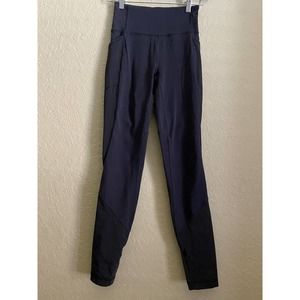 Lululemon Black Mesh Pant Leggings Size 4